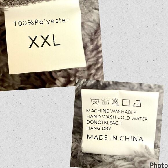 NWT Gorgeous XXL Grey Super Soft & Cozy Sherpa Teddy Pullover Sweatshirt - Picture 10 of 11